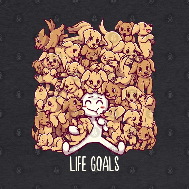 Life Goals - Golden Labrador Retriever dogs by TechraNova